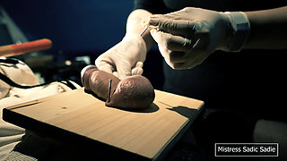 First Time Ball Nailing and Needles Through Gland