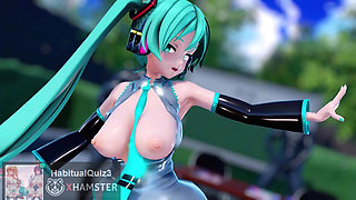 mmd r18 Hatsune Miku want to fuck blowjob big tits
