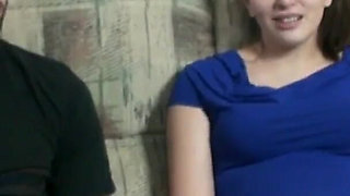 18 and 8 months pregnant with pointy puffy titties