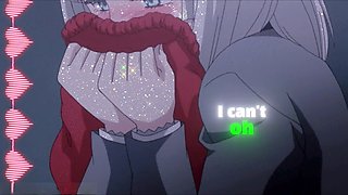 Nuzzling, hentai, submissive girl