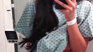 Busty Big Ass Quarantined Teen Almost Caught Masturbating in Hospital Room