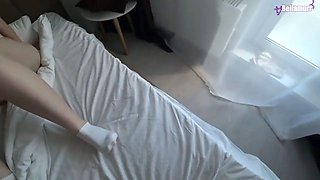 Stepsister Stuck Under a Blanket and Pretended to Be a Sex Doll -