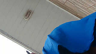 Leave My Cell Phone Recording My Stepmom While Cleaning the Sidewalk