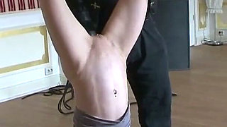 Hot Wax Torment and Intense Caning in the Dungeon