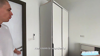 Your Stepfather Shouldn't Know! Fucked His Friend's Daughter and Shoved All His Cum on Her Face