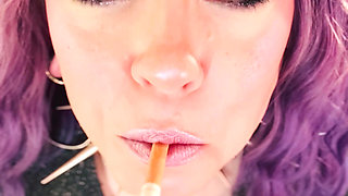 All Dangles From You Smoking Queen, Tina Snua! Close Up With Lots Of Smoke!