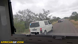 My BLACK GF got horny in the middle of our trip... I turned that into our own HOMEMADE sex tape