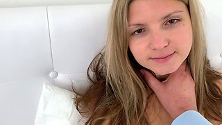 Blonde Teen In Solo Striptease Fun