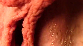 Playing with My Big Labia Pussy Lips