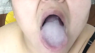 Dees Eats Cum off Her Panties!