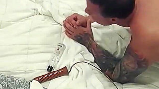 My Strap on Stories - I Cage Him & Use My Big Strap on to Make Him Cum Thru the Cage.