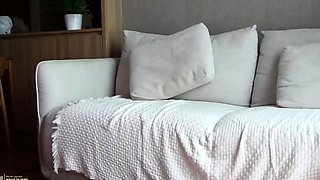 Cute curly brunette solo webcam masturbation