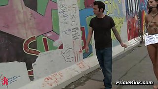 Jacqueline Bound Naked In Public Street