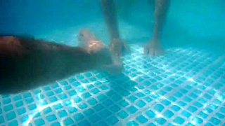 Skinny Dipping and Teasing in the Garden Pool - Amateur Teen