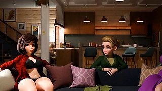 Huge Toys Split MILF's Ass Wide Open - 3D FUTA Animation