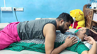 Mallu Wife Pussy Rub and Kissing with Boobs Press and Kiss Romance by Husband