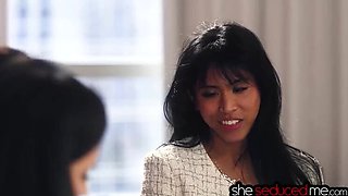Lesbian Threesome Therapy - Ember Snow, Milana Ricci & Remy Rune Seduce Each Other