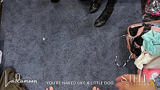 Double Blonde Femdom POV Destruction Stella Fatale French Strap-on Pegging & Extreme Slave Humiliation
