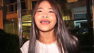 Lovely Thai teenage picked up by two white boys