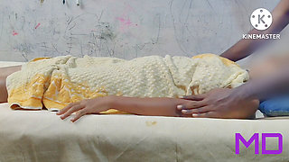 Telugu housewife in boyfriend massage and sucking