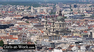 Trio with 2 Blondes at the Office