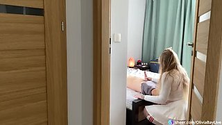 Step Sister Catches Me Jerking Off In Her Bed - Rough Blowjob & Creampie