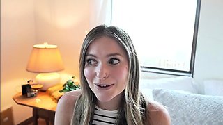 Cheating gf sucks my cock and takes a facial (hawk tuah
