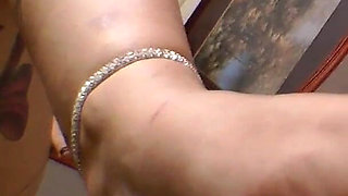 Karate Lesbian Feet Fight Face - White Perfect Nails