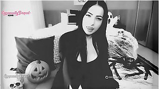 Halloween Morticia Addams Cosplay Virtual Interactive Pov Sex Ahegao Feet