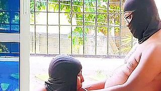 Hot Passionate Balcony Sex Almost Got Caught