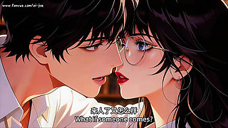 Gap Moe Glasses Beautiful Woman, the Private Study Session in the Library Super Temptation Episode 2 Ai-generated