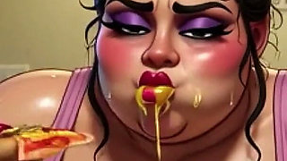 Horny Pregnant BBW Smoking & Pissing - Massive Belly Pee on Floor