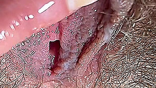 Hot Stepmom Plays with Her Dirty and Hairy Close-up