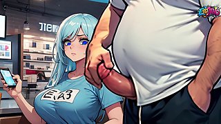 Cartoon fantasies and animated erotica in public situations