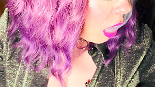 Tina Snua Dresses In A Goth Outfit & Has A Quick Smoke With You - Smoking Smoker