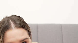 Busty Russian College Girl Amalia Davis Interracial POV Blowjob