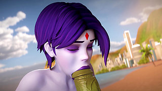 Raven - Beach Resort Fuck with Changeling