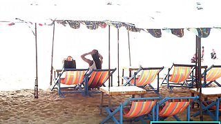 Hot Thai bikini girl taken to a hotel