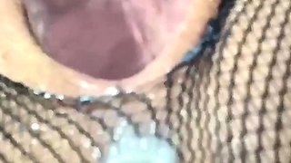 Cummy amateur pussy close up