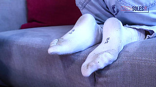 Couple's First Foot Fetish Content Making Job