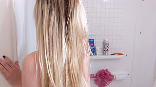 Blonde hard blowjob with facial