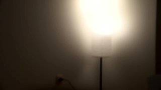 Small titted brunette Sharron with glasses masturbates