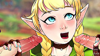 Big-Tits Hentai Farmgirl Threesome
