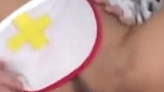Young Asian Nurse Rides Patient Hard for Messy Facial