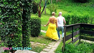 Village Girl Gets Fucked by Old Man and Busty MILF in Hot Threesome