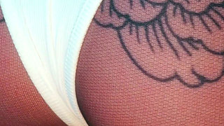 Soaked Tights, Wet Bodysuit: My Bath Footjob with a Cum-pumping Dildo
