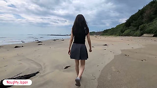 Slender Married Beauty Caught by Her Husband, a Beach Escape Turns Eerie at an Unsettling Location