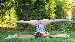 Outdoor Yoga and Stretching with Siri Dahl - Too Hot for Youtube