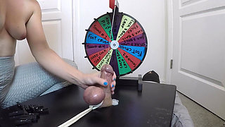 She Inserts a 30cm Probe All the Way Into His Meaty Cock - Playing BDSM Roulette