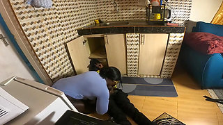 Horny Plumber Drilling Her Big Ass